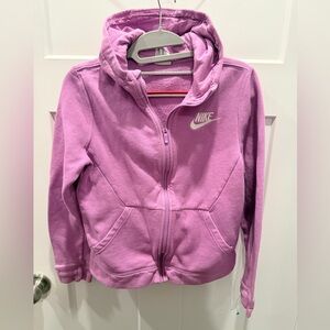 Nike Girls Full Zip Hoodie Pink Youth Large L Sweatshirt Jacket